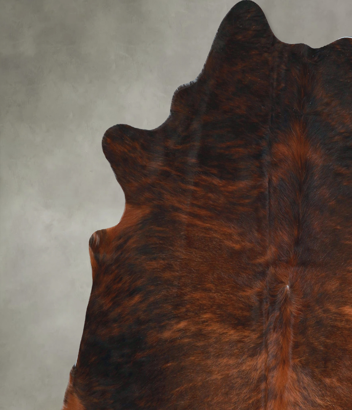 Dark Brindle X-Large Brazilian Cowhide Rug 6'7"H x 6'7"W #A48379 by Hudson Hides