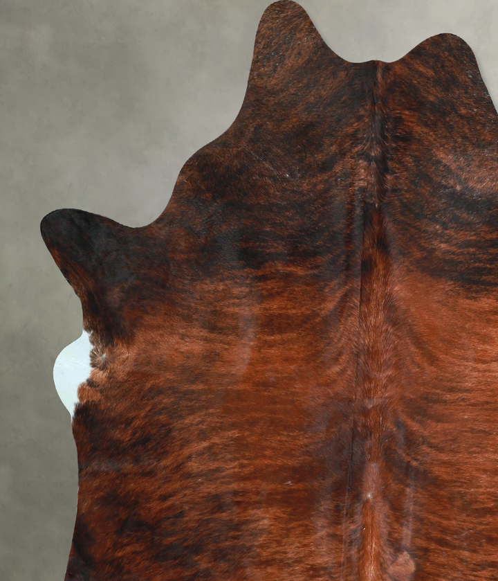 Dark Brindle X-Large Brazilian Cowhide Rug 7'2"H x 6'2"W #A48380 by Hudson Hides