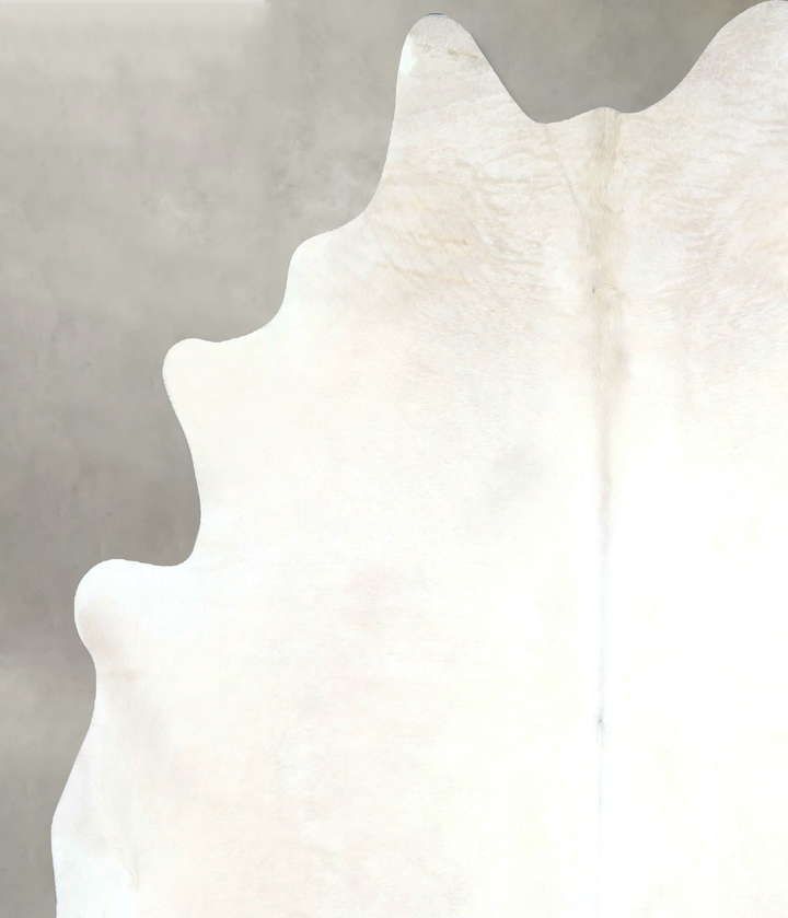 Ivory with Beige XX-Large Brazilian Cowhide Rug 7'8"H x 6'11"W #A48388 by Hudson Hides