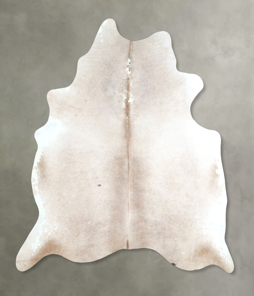 Ivory with Beige X-Large Brazilian Cowhide Rug 7'0"H x 6'2"W #A48396 b