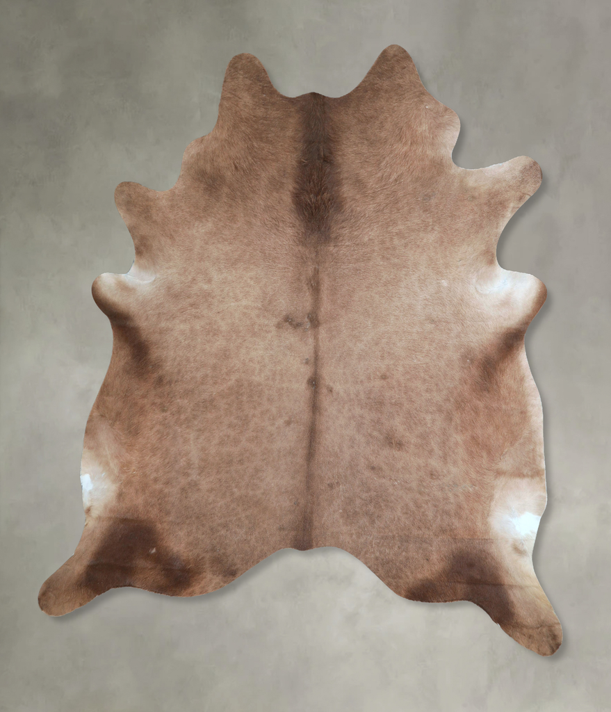 Taupe X-Large Brazilian Cowhide Rug 7'2"H x 6'4"W #A48402 by Hudson Hides