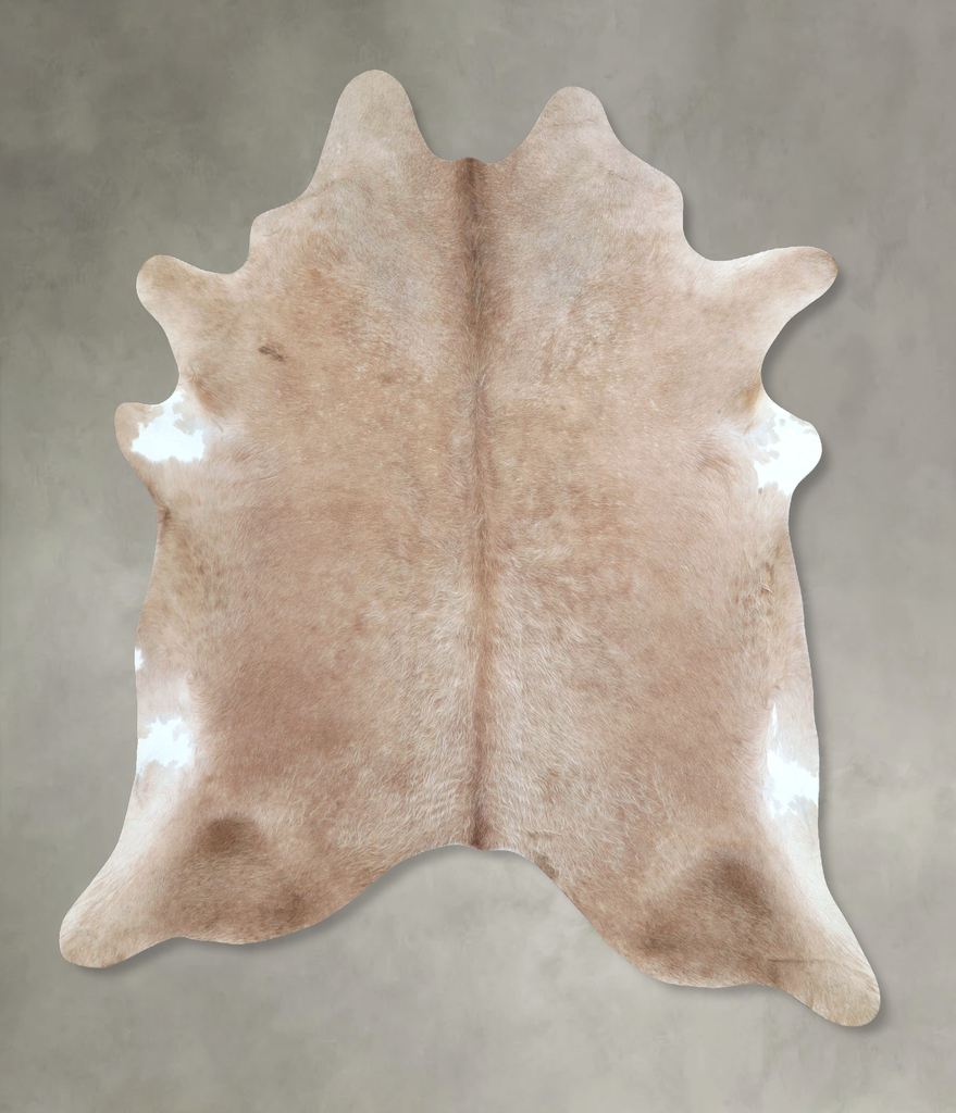 Taupe X-Large Brazilian Cowhide Rug 7'4"H x 6'4"W #A48407 by Hudson Hides