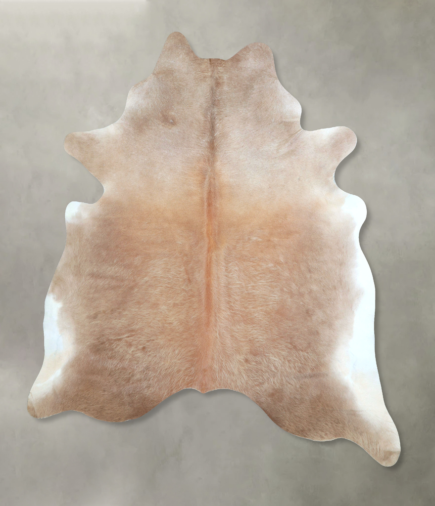 Taupe X-Large Brazilian Cowhide Rug 7'4"H x 6'6"W #A48414 by Hudson Hides