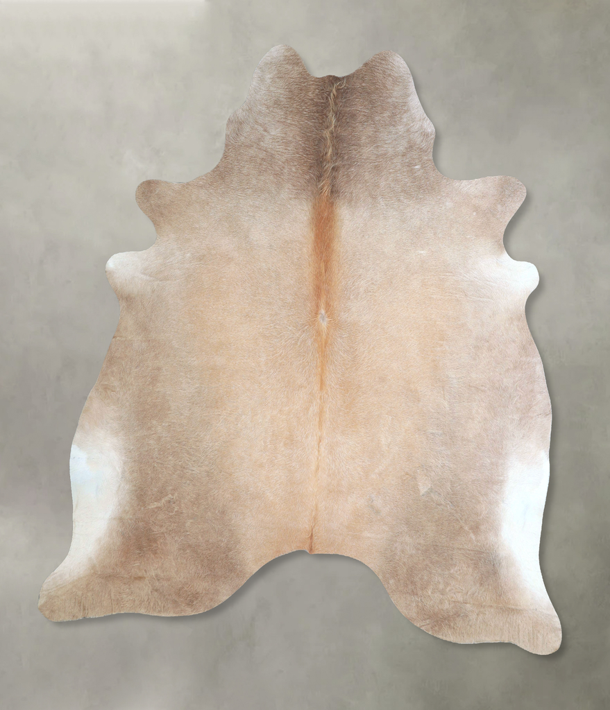 Taupe X-Large Brazilian Cowhide Rug 6'8"H x 6'4"W #A48416 by Hudson Hides