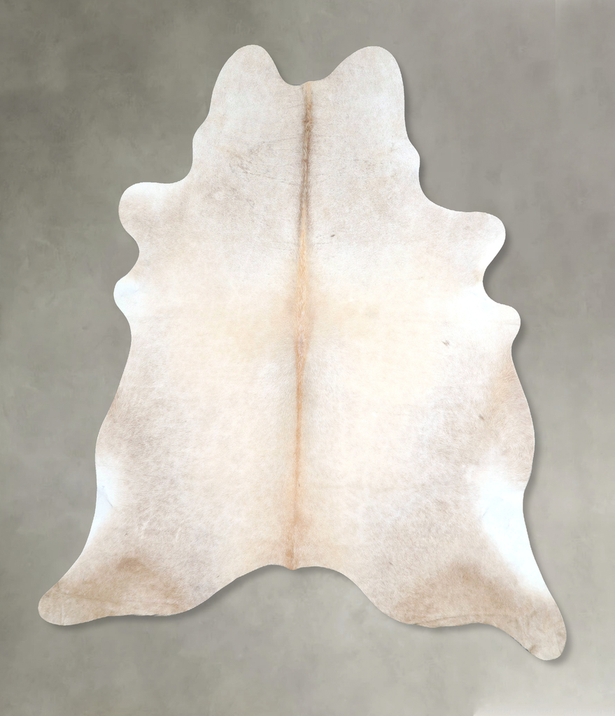 Champagne X-Large Brazilian Cowhide Rug 7'2"H x 6'3"W #A48418 by Hudson Hides