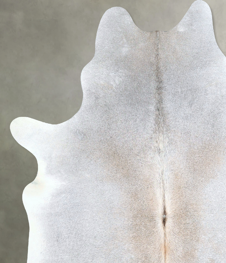 Grey with Beige X-Large Brazilian Cowhide Rug 7'0"H x 5'11"W #A48427 by Hudson Hides