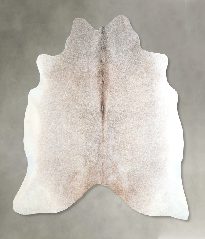 Grey with Beige Large Brazilian Cowhide Rug 5'11"H x 5'11"W #A48428 by Hudson Hides