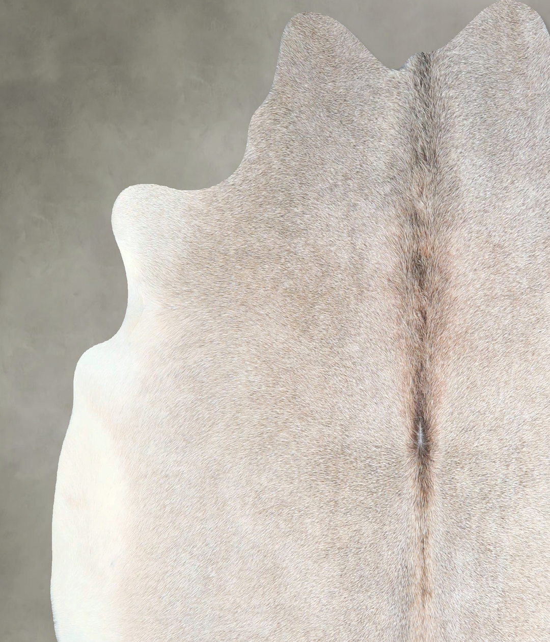 Grey with Beige Large Brazilian Cowhide Rug 5'11"H x 5'11"W #A48428 by