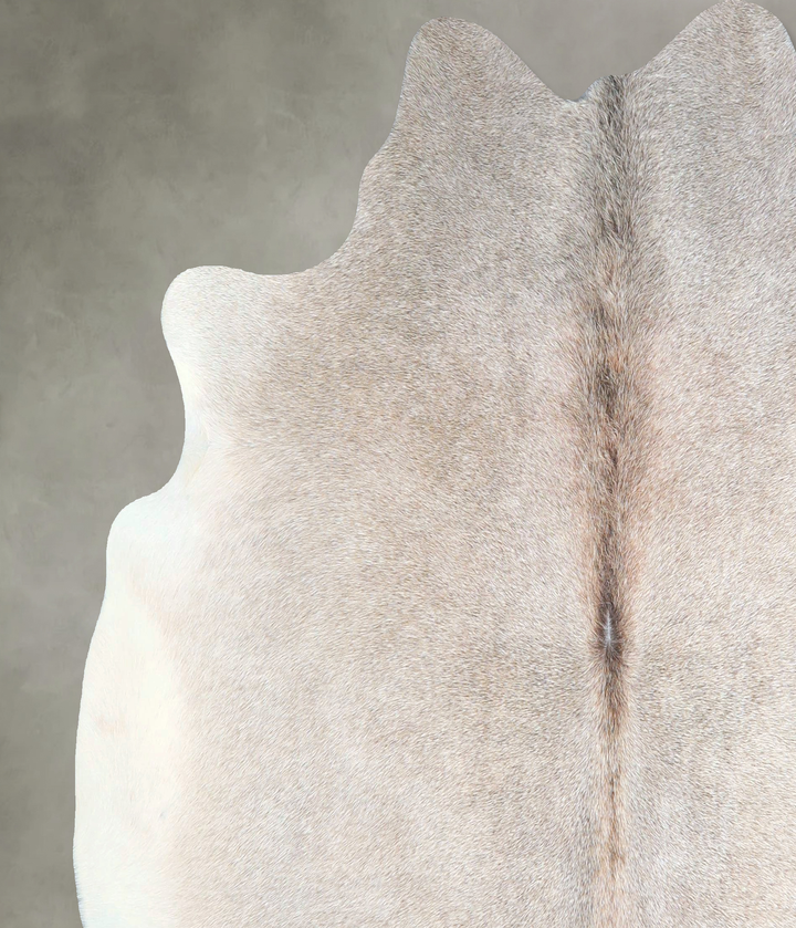 Grey with Beige Large Brazilian Cowhide Rug 5'11"H x 5'11"W #A48428 by Hudson Hides