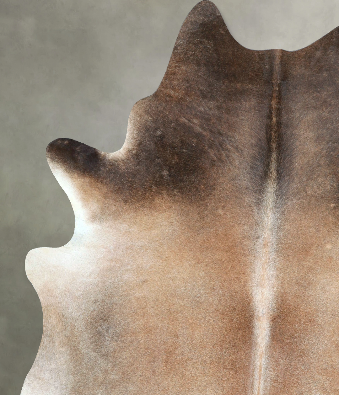 Grey with Beige X-Large Brazilian Cowhide Rug 6'10"H x 6'2"W #A48429 b