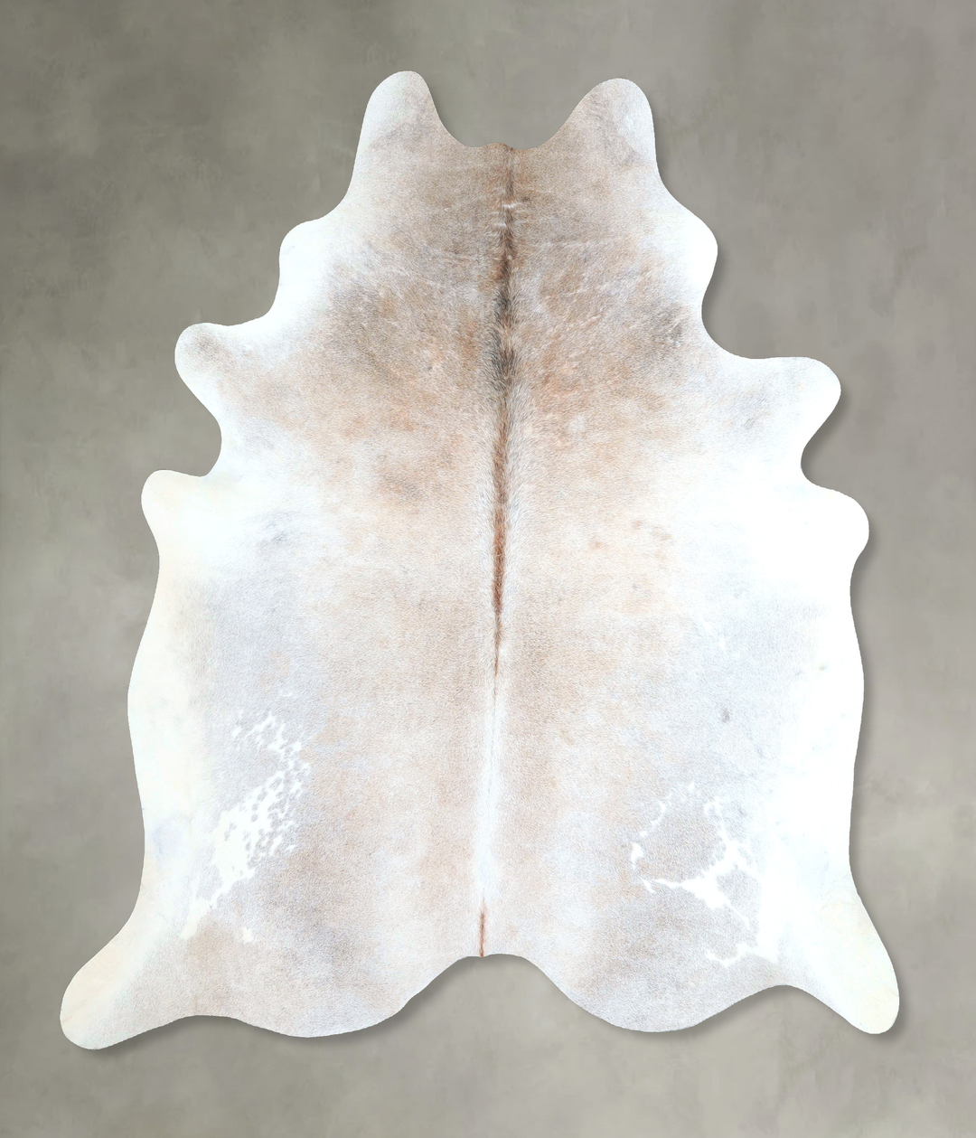 Grey with Beige X-Large Brazilian Cowhide Rug 6'10"H x 6'3"W #A48432 b