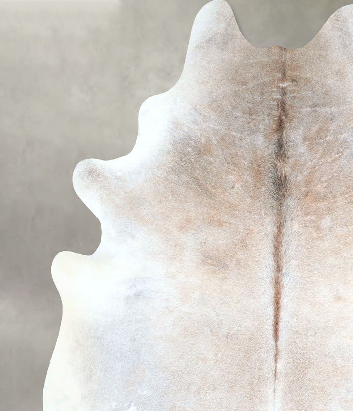 Grey with Beige X-Large Brazilian Cowhide Rug 6'10"H x 6'3"W #A48432 by Hudson Hides