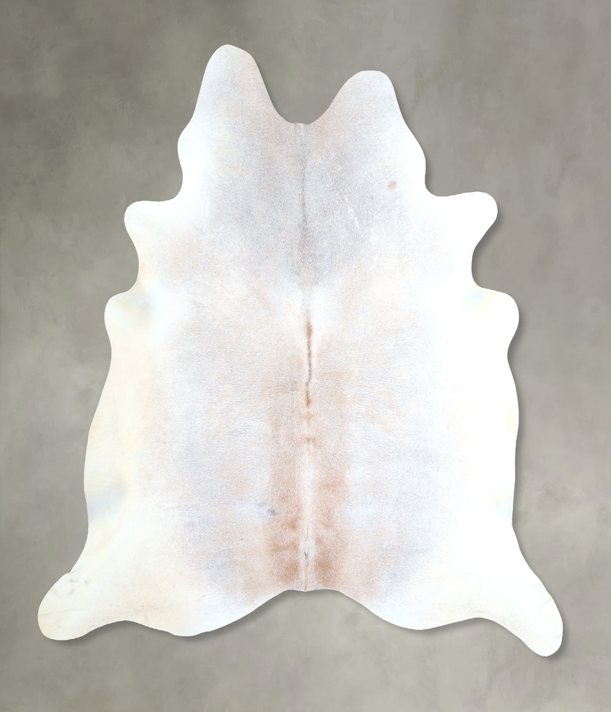 Grey with Beige X-Large Brazilian Cowhide Rug 6'7"H x 6'6"W #A48434 by Hudson Hides