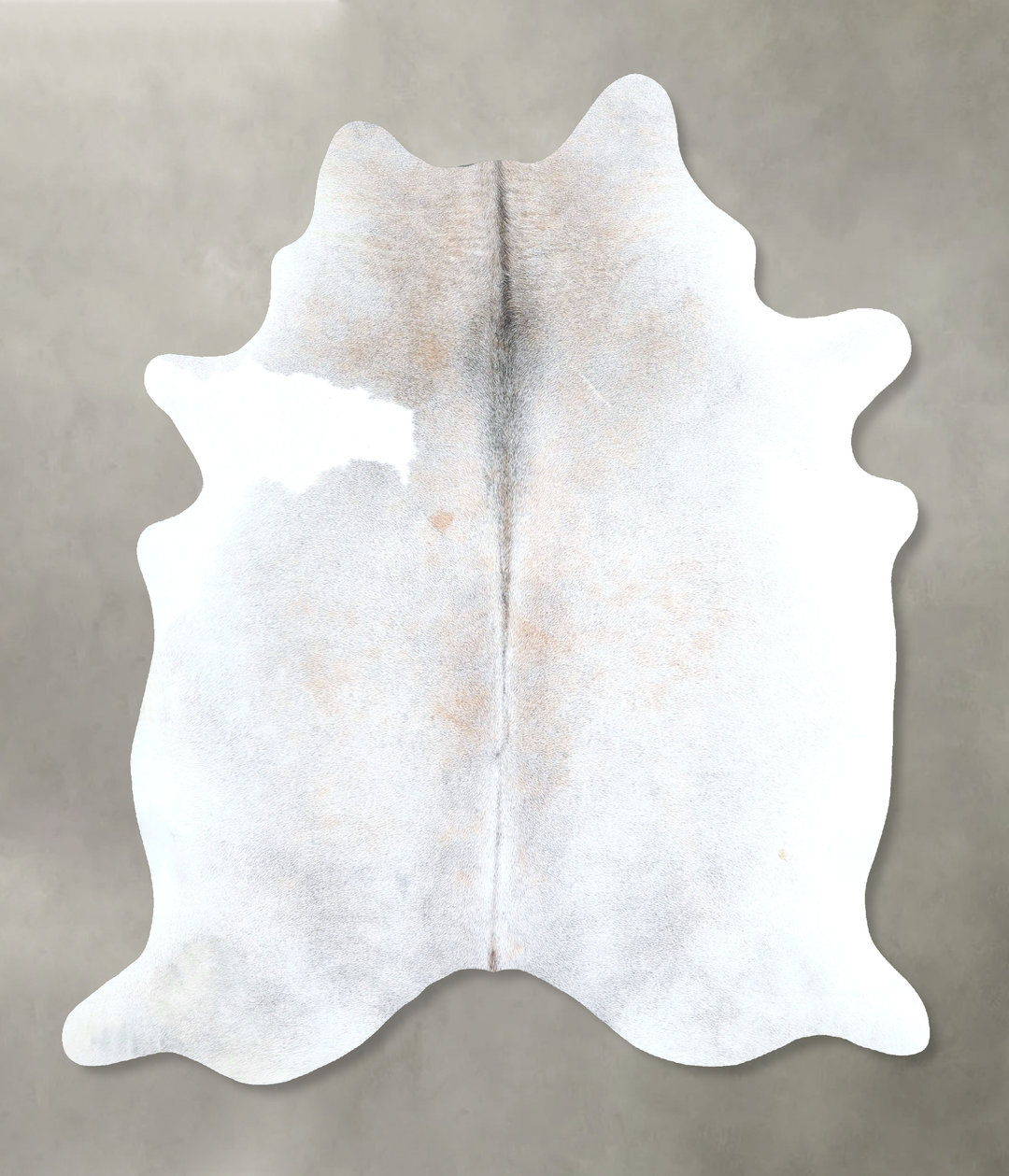 Grey with Beige Large Brazilian Cowhide Rug 6'3"H x 5'9"W #A48448 by H