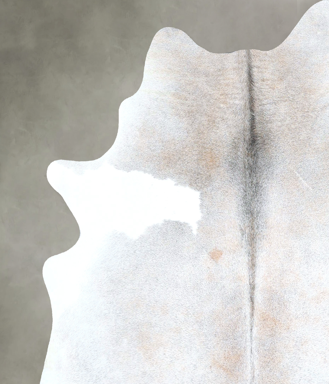 Grey with Beige Large Brazilian Cowhide Rug 6'3"H x 5'9"W #A48448 by H