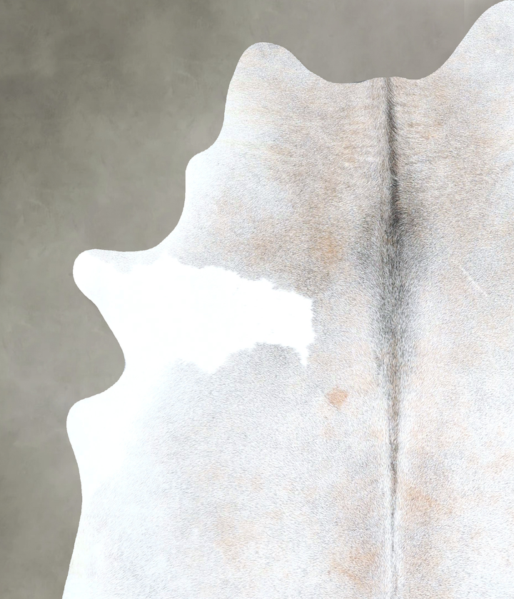 Grey with Beige Large Brazilian Cowhide Rug 6'3"H x 5'9"W #A48448 by Hudson Hides