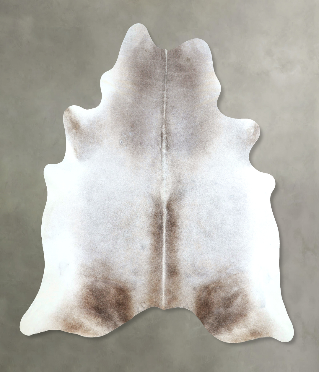 Grey with Beige X-Large Brazilian Cowhide Rug 6'9"H x 6'7"W #A48450 by