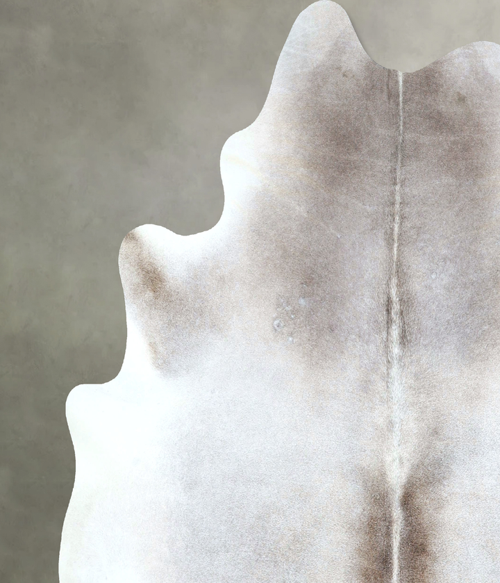 Grey with Beige X-Large Brazilian Cowhide Rug 6'9"H x 6'7"W #A48450 by Hudson Hides