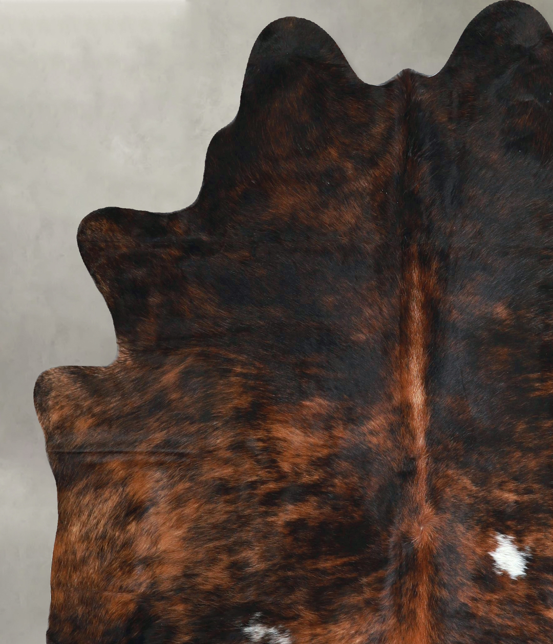 Dark Brindle Large Brazilian Cowhide Rug 6'8"H x 5'6"W #A48451 by Huds