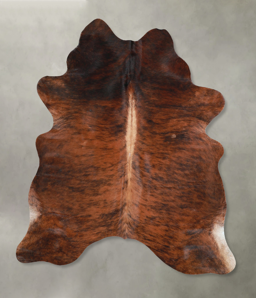 Dark Brindle Large Brazilian Cowhide Rug 6'2"H x 5'2"W #A48452 by Hudson Hides