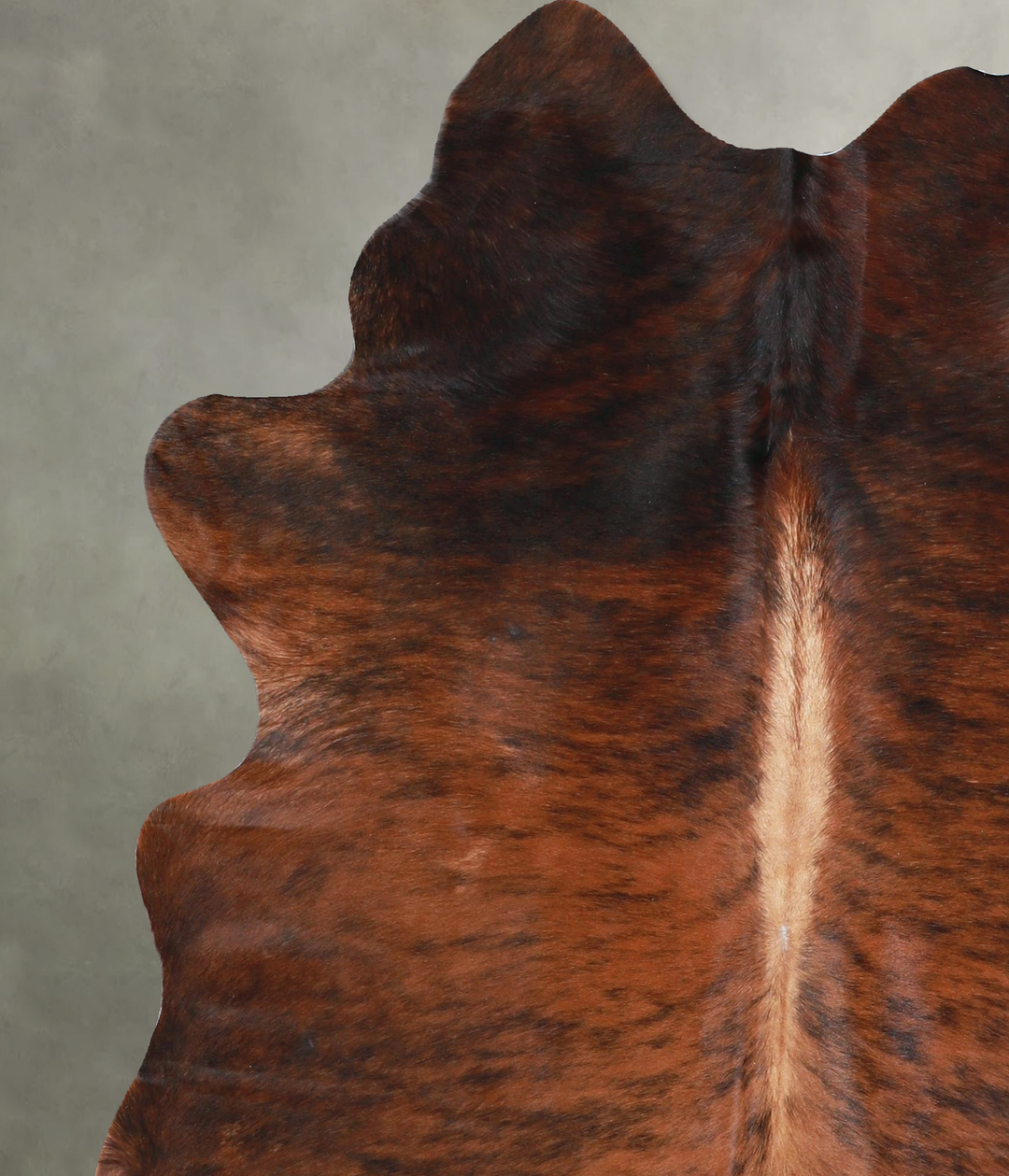 Dark Brindle Large Brazilian Cowhide Rug 6'2"H x 5'2"W #A48452 by Huds