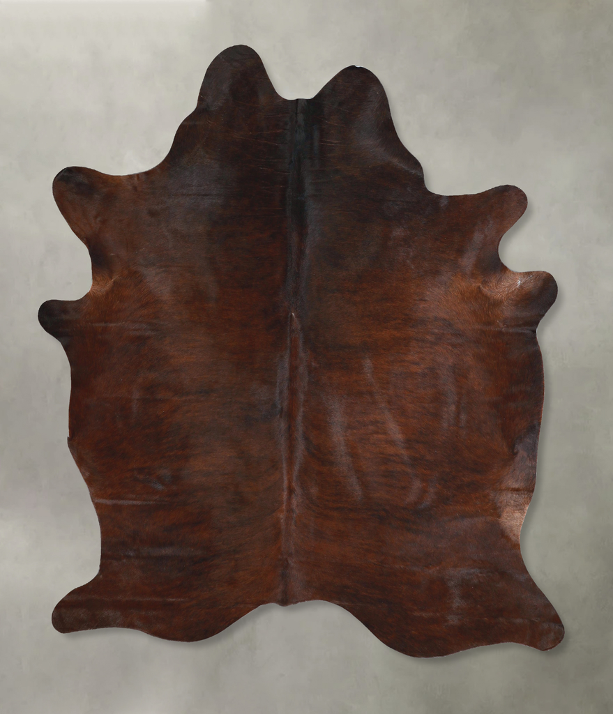 Dark Brindle Large Brazilian Cowhide Rug 6'8"H x 5'8"W #A48454 by Hudson Hides