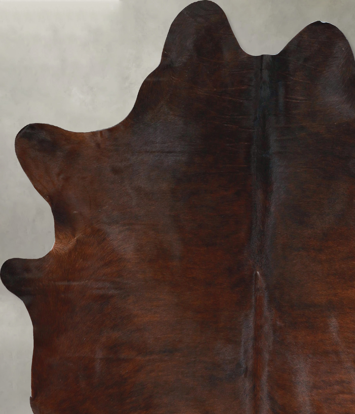 Dark Brindle Large Brazilian Cowhide Rug 6'8"H x 5'8"W #A48454 by Hudson Hides
