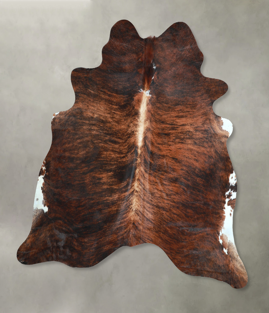 Dark Brindle X-Large Brazilian Cowhide Rug 6'8"H x 6'8"W #A48455 by Hudson Hides
