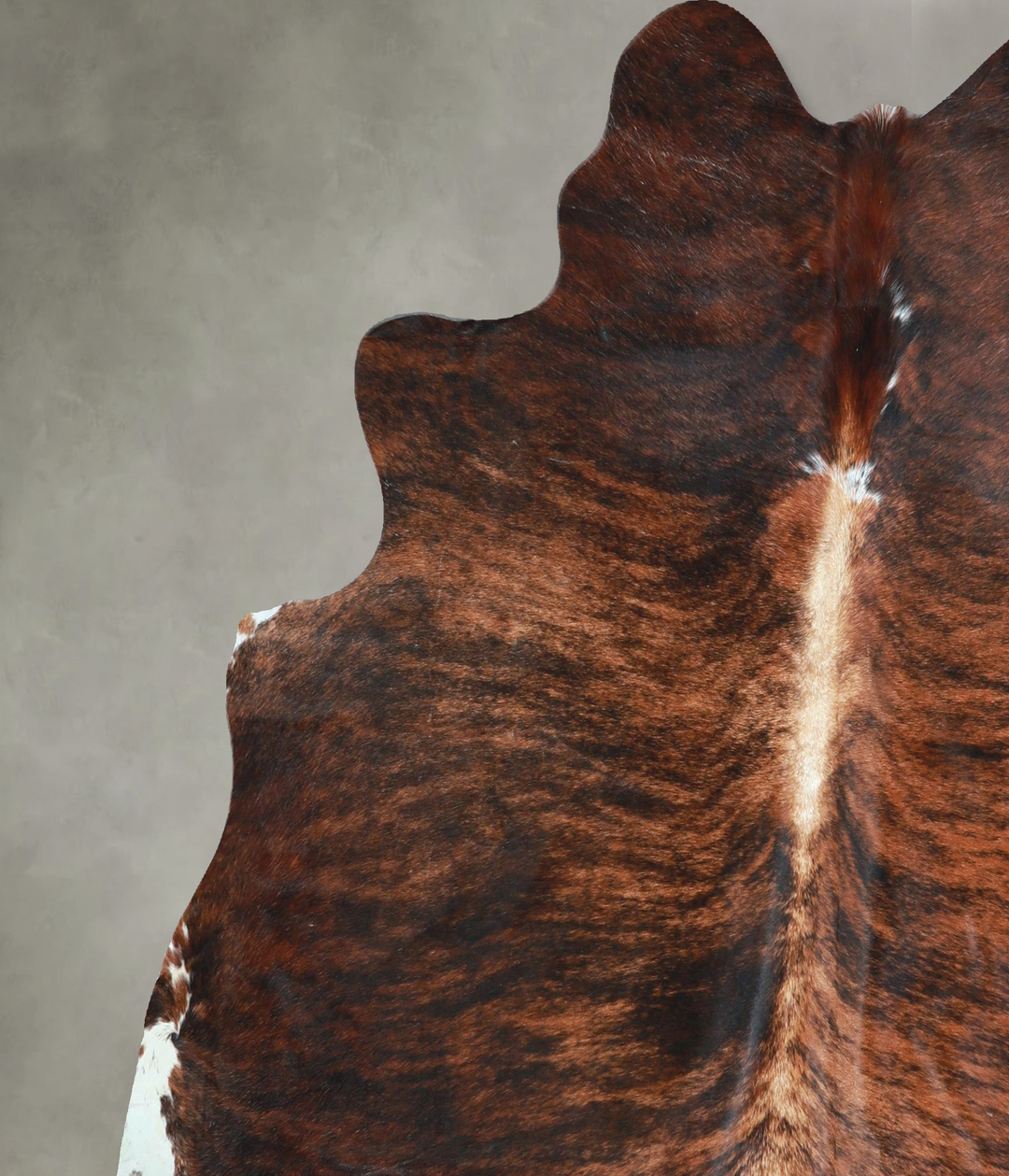 Dark Brindle X-Large Brazilian Cowhide Rug 6'8"H x 6'8"W #A48455 by Hu