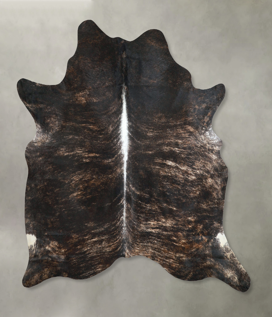 Dark Brindle X-Large Brazilian Cowhide Rug 6'8"H x 6'4"W #A48456 by Hudson Hides