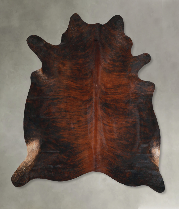 Dark Brindle X-Large Brazilian Cowhide Rug 6'10"H x 6'3"W #A48457 by Hudson Hides
