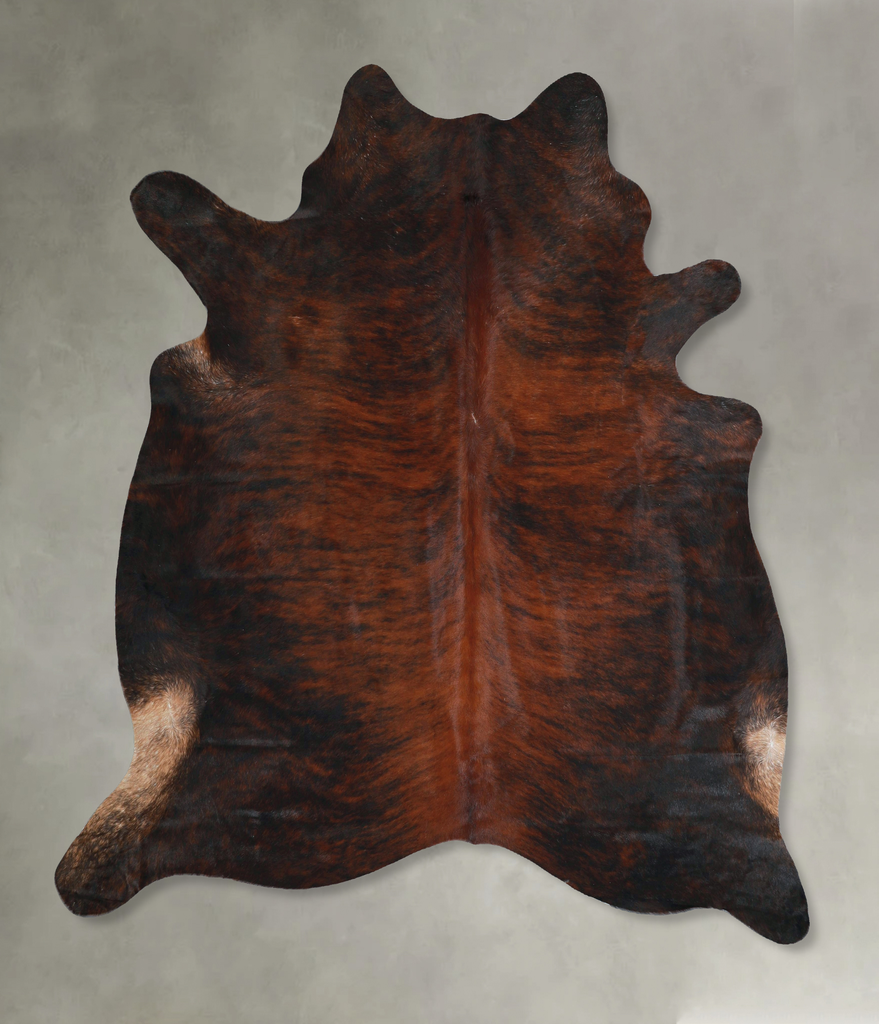 Dark Brindle X-Large Brazilian Cowhide Rug 6'10"H x 6'3"W #A48457 by Hudson Hides