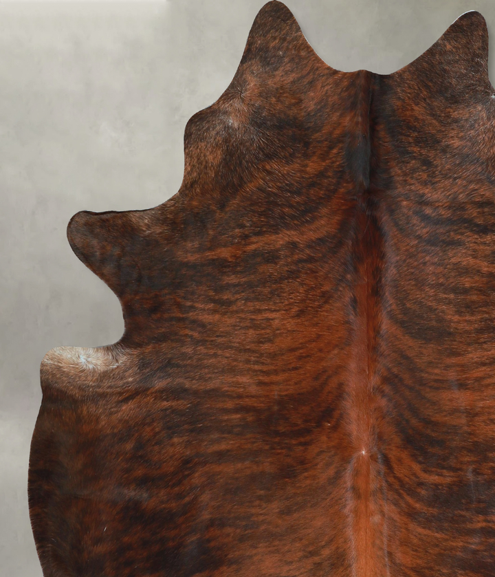 Dark Brindle X-Large Brazilian Cowhide Rug 6'10"H x 6'1"W #A48458 by Hudson Hides