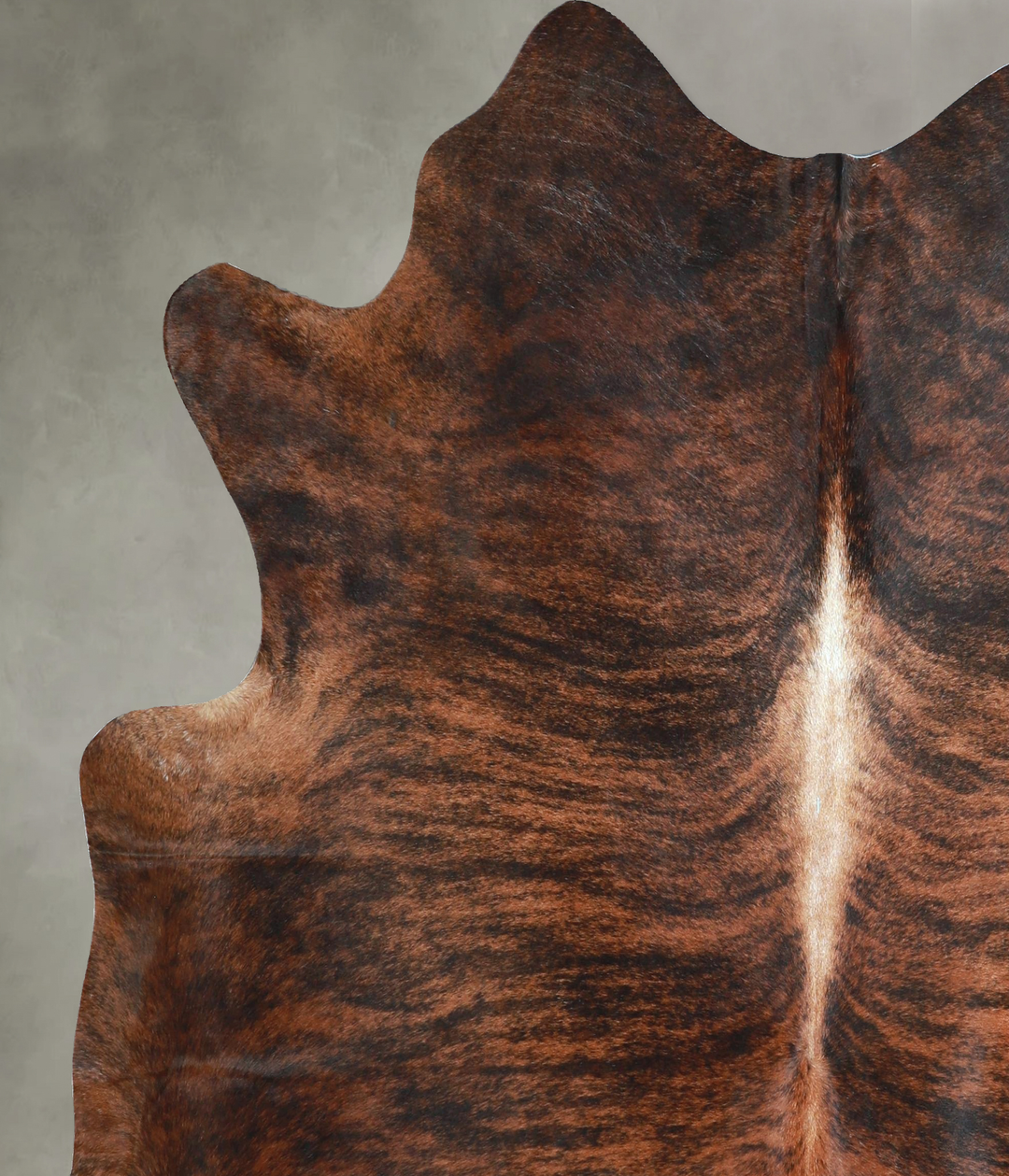 Dark Brindle Large Brazilian Cowhide Rug 6'5"H x 6'2"W #A48459 by Huds