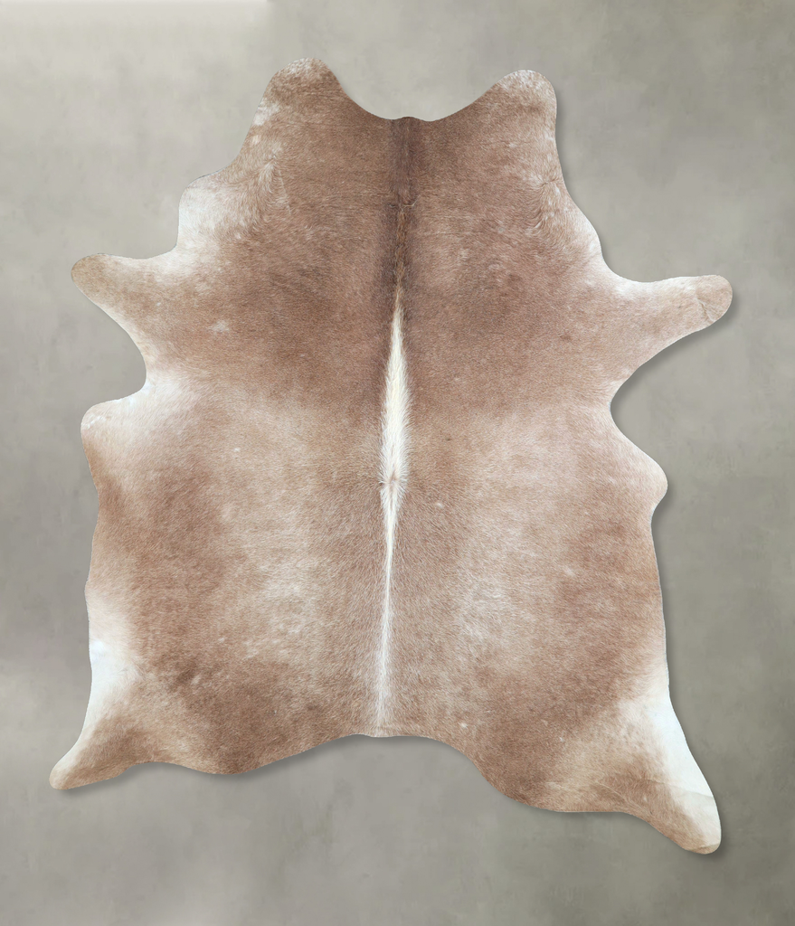 Taupe X-Large Brazilian Cowhide Rug 7'4"H x 6'3"W #A48462 by Hudson Hides