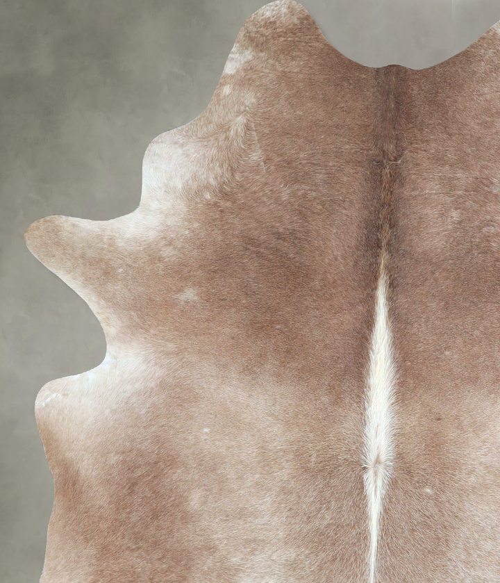 Taupe X-Large Brazilian Cowhide Rug 7'4"H x 6'3"W #A48462 by Hudson Hides