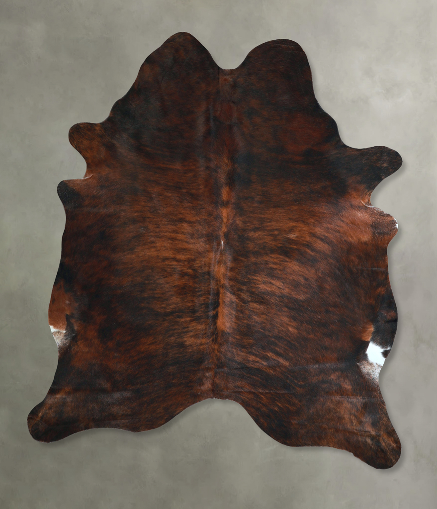 Dark Brindle XX-Large Brazilian Cowhide Rug 8'0"H x 6'6"W #A48470 by Hudson Hides
