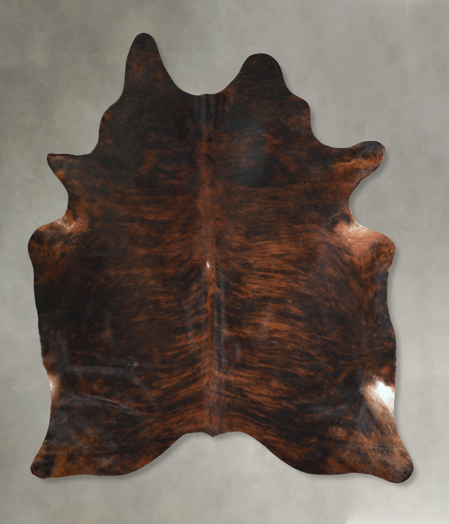 Dark Brindle X-Large Brazilian Cowhide Rug 7'4"H x 5'11"W #A48471 by Hudson Hides