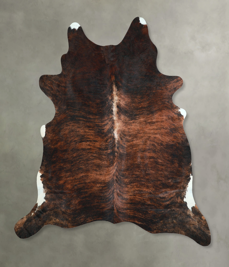 Dark Brindle XX-Large Brazilian Cowhide Rug 7'11"H x 7'0"W #A48472 by Hudson Hides