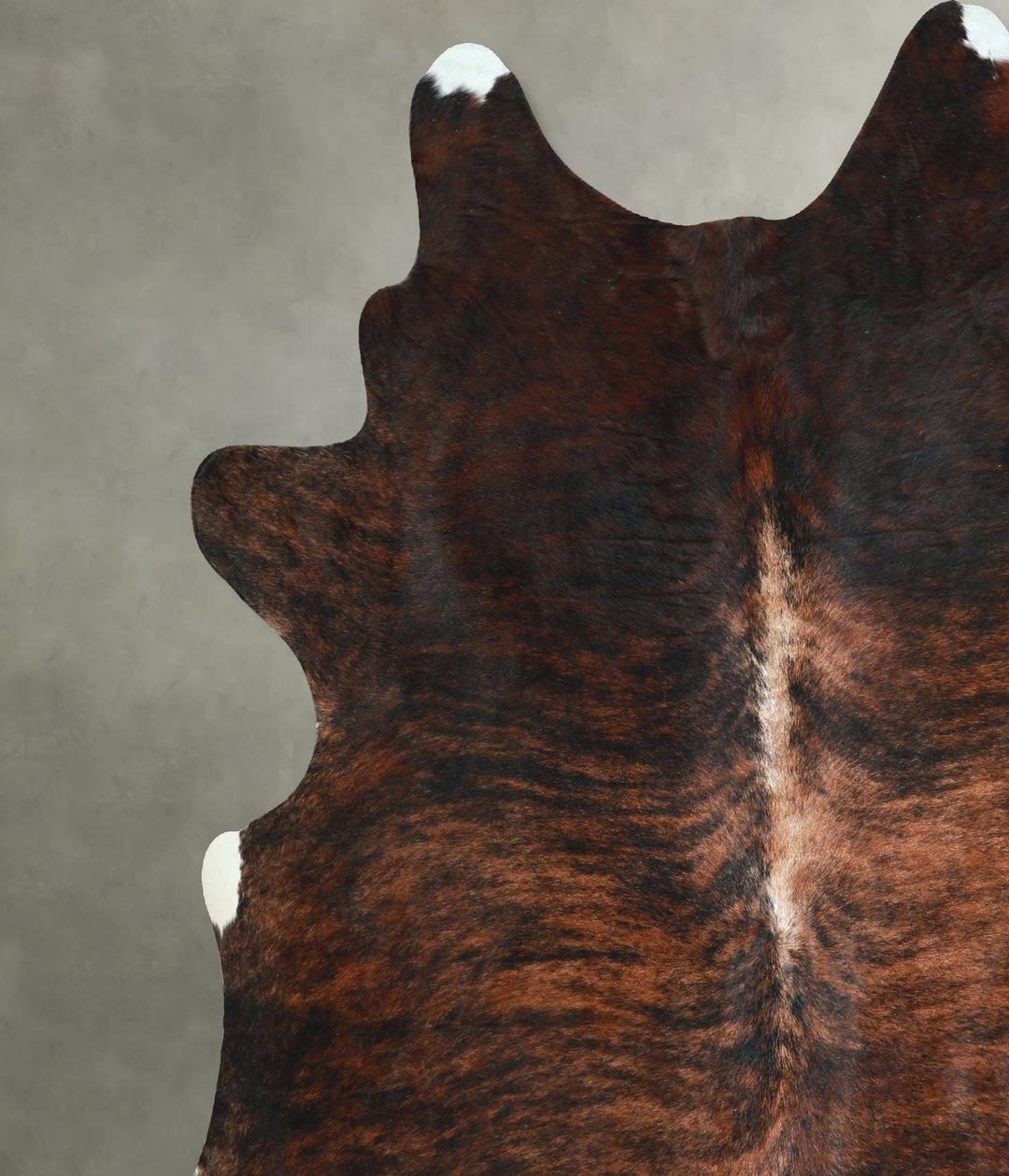 Dark Brindle XX-Large Brazilian Cowhide Rug 7'11"H x 7'0"W #A48472 by 