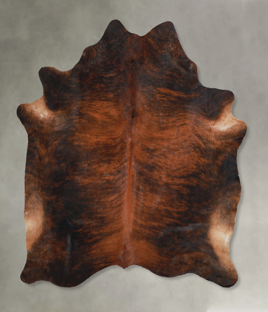 Dark Brindle X-Large Brazilian Cowhide Rug 6'7"H x 6'4"W #A48473 by Hudson Hides