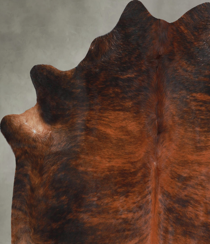 Dark Brindle X-Large Brazilian Cowhide Rug 6'7"H x 6'4"W #A48473 by Hudson Hides