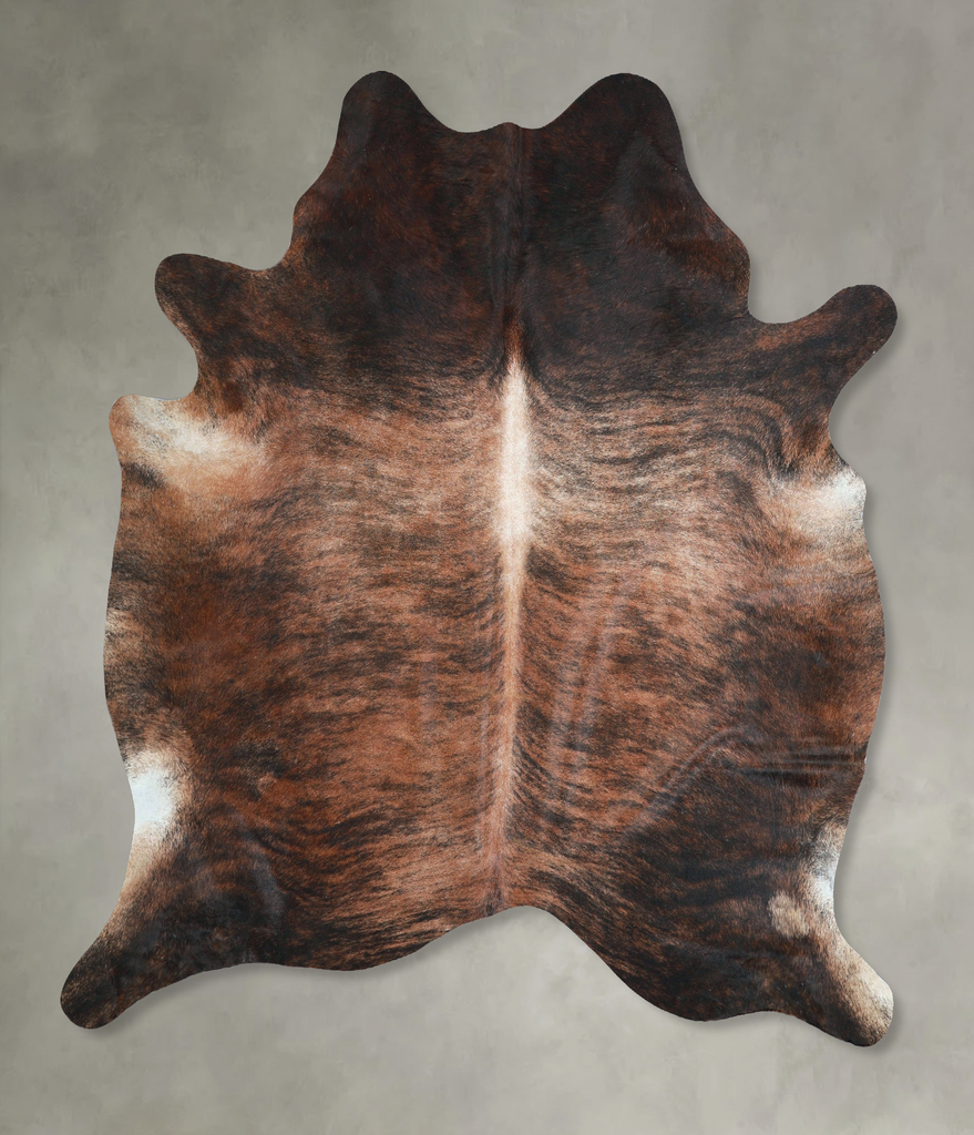 Dark Brindle X-Large Brazilian Cowhide Rug 6'11"H x 6'4"W #A48474 by Hudson Hides