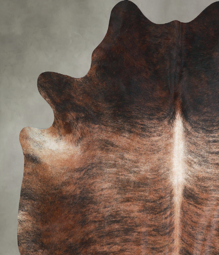 Dark Brindle X-Large Brazilian Cowhide Rug 6'11"H x 6'4"W #A48474 by Hudson Hides