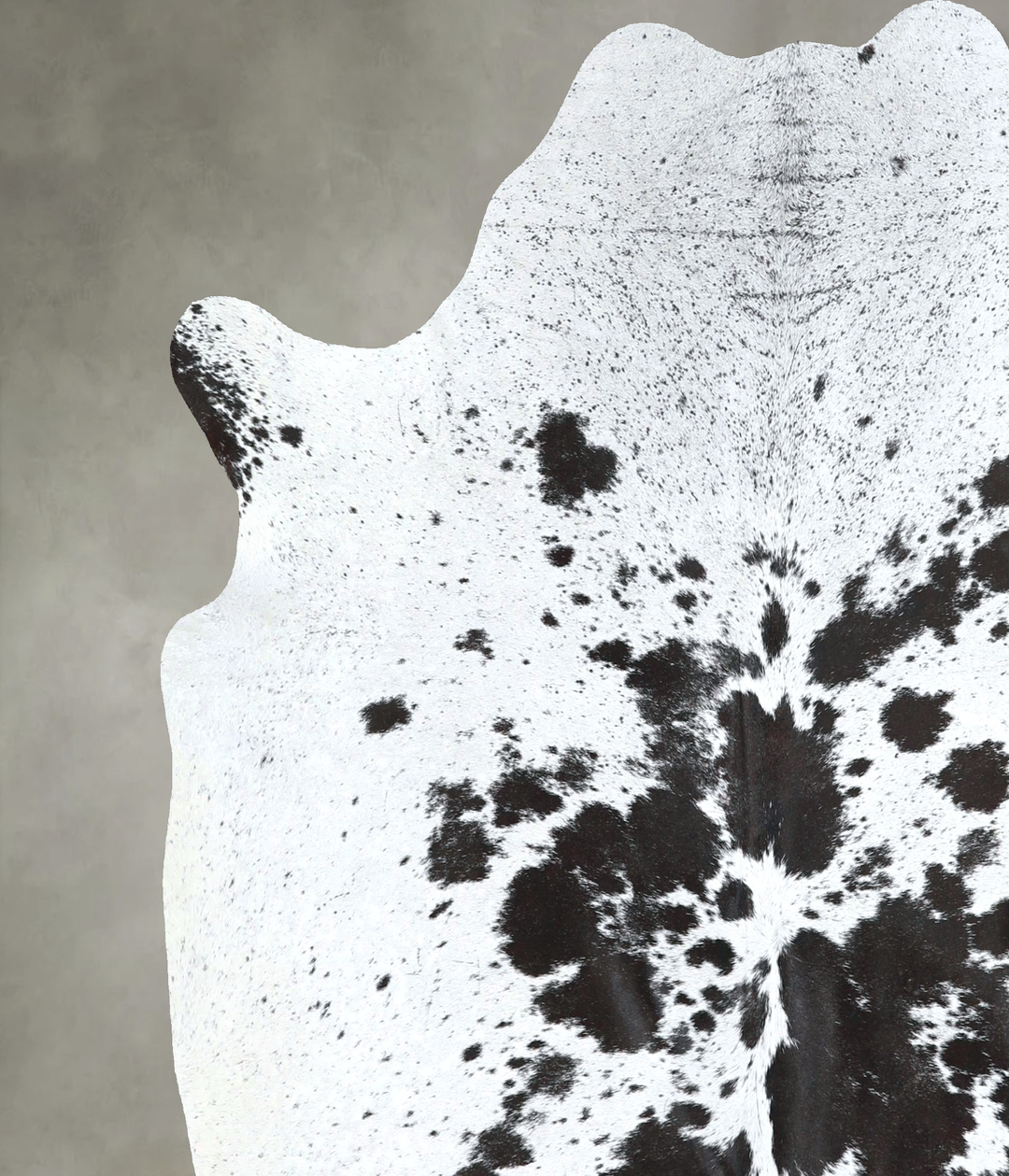 Salt and Pepper Black Large Brazilian Cowhide Rug 6'0"H x 6'2"W #A4847