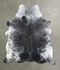 Salt and Pepper Black Large Brazilian Cowhide Rug 6'1