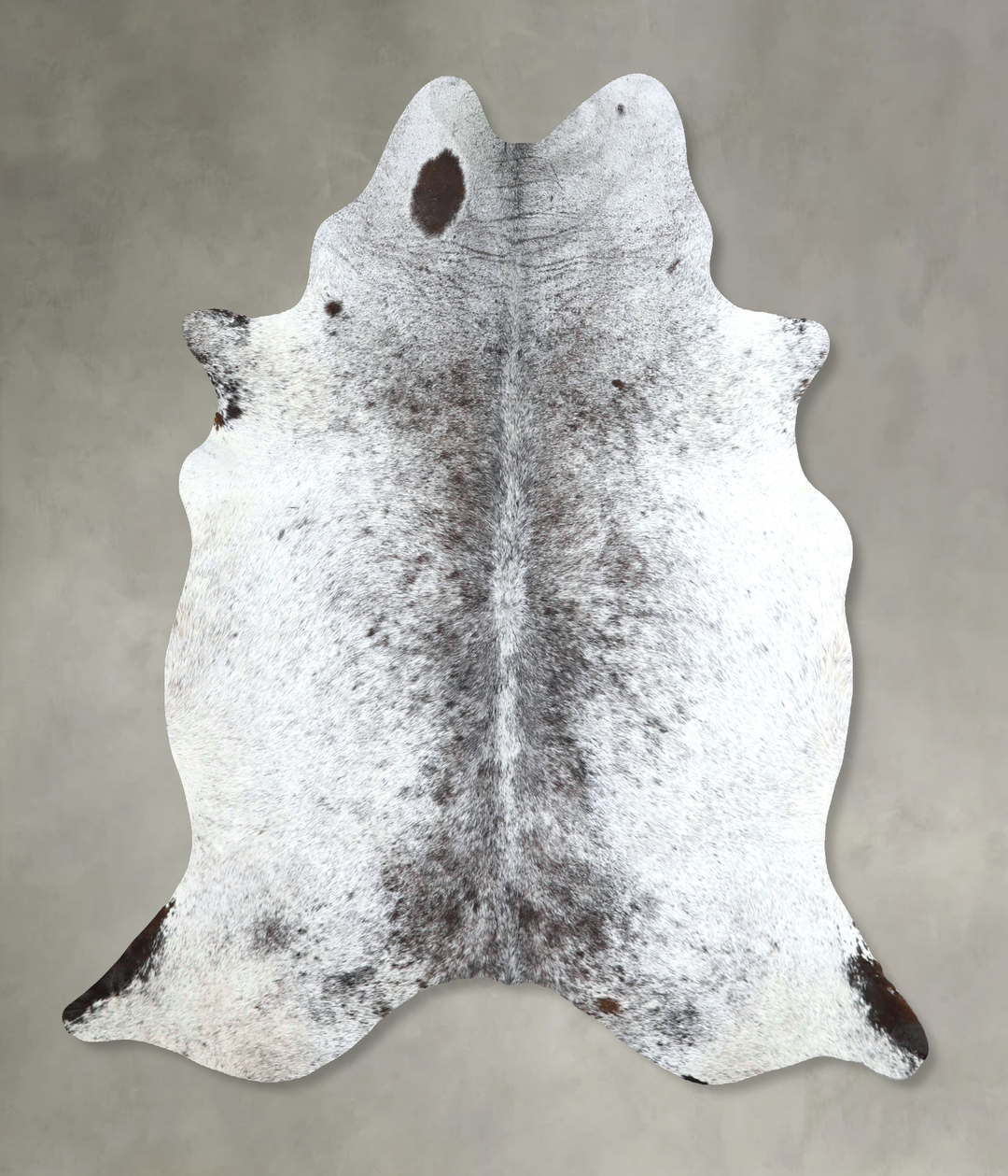 Salt and Pepper Black Large Brazilian Cowhide Rug 6'4"H x 6'0"W #A4847
