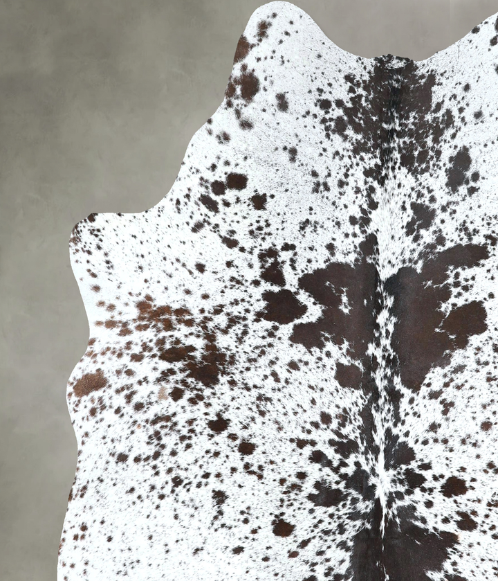 Salt and Pepper Black Large Brazilian Cowhide Rug 6'2"H x 5'6"W #A48479 by Hudson Hides