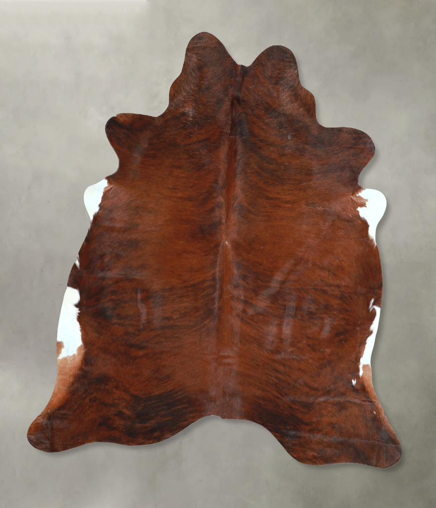 Medium Brindle Large Brazilian Cowhide Rug 6'1"H x 5'6"W #A48480 by Hudson Hides