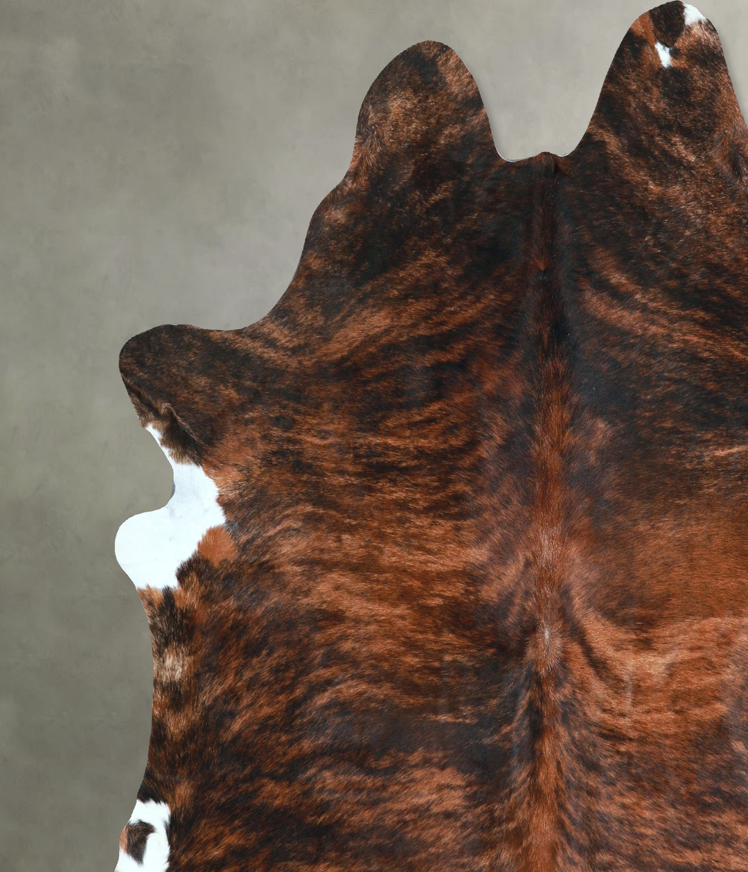 Dark Brindle X-Large Brazilian Cowhide Rug 7'0"H x 6'8"W #A48482 by Hu